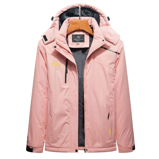 Herren Wasserabweisender Outdoorparka mit Teddyfutter, abnehmbarer Kapuze und Reißverschlusstaschen EB