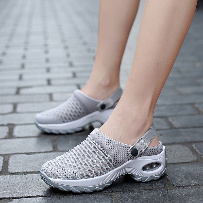 Damen Atmungsaktive Clogs mit elastischem Komfort und rutschfester Sohle EB