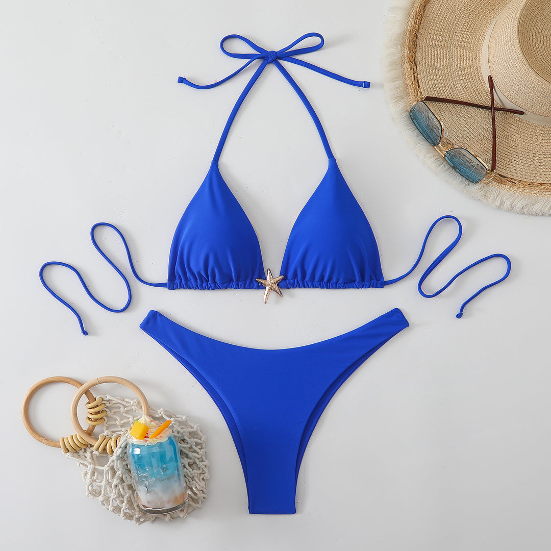 Damen Triangel-Bikini mit modischem Stern-Detail EB