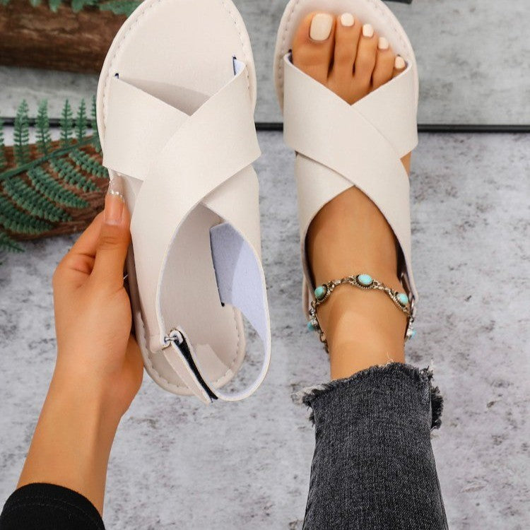Damen Komfortable Riemchen-Sandalen mit verstellbarem Riemen und anatomischem Fußbett EB