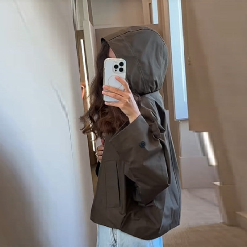 Damen Kurzjacke mit lässigem Schnitt und Knopfleiste EB