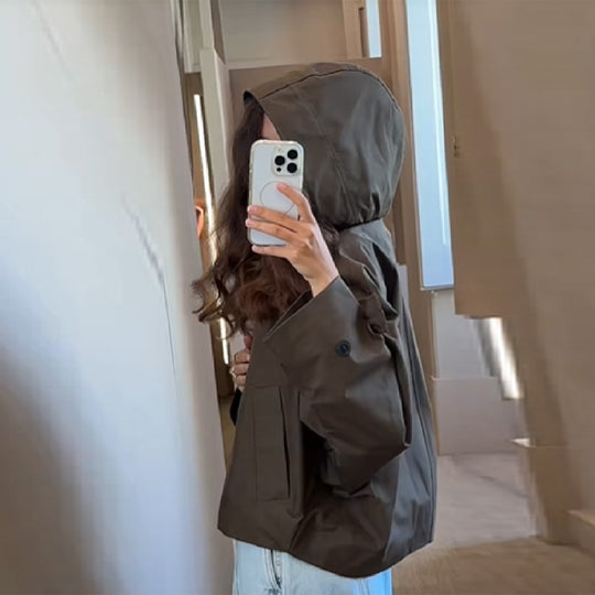 Damen Kurzjacke mit lässigem Schnitt und Knopfleiste EB