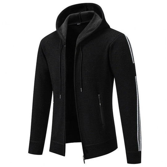 Herren Sportliche Kapuzenjacke mit innovativem Materialmix EB