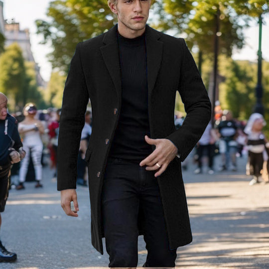 Herren eleganter einfacher Mantel EB