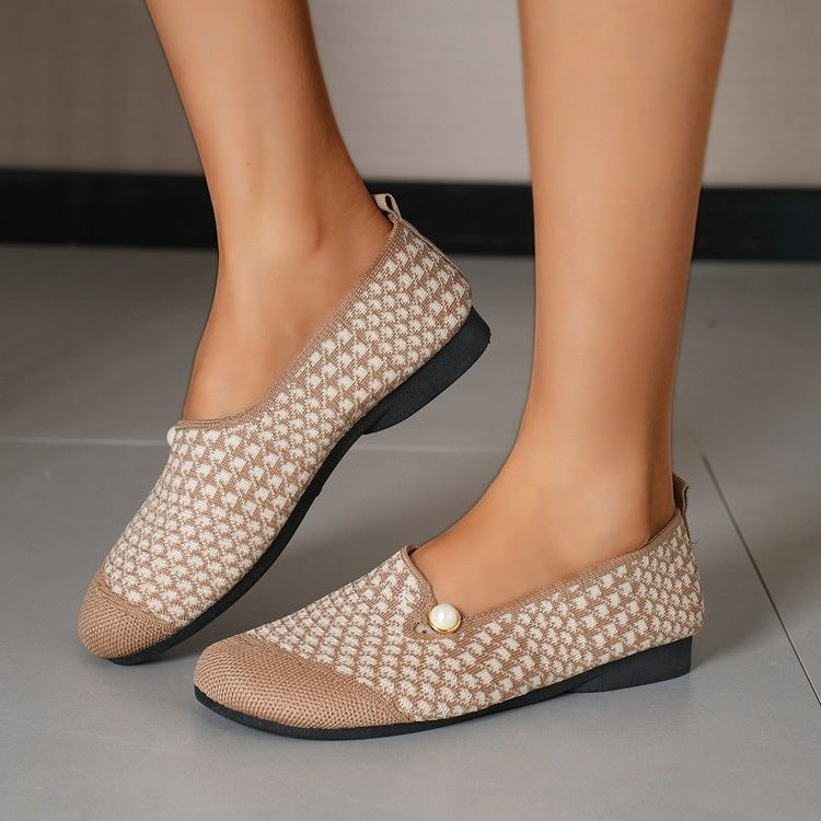 Damen Komfortable Slipper mit modischem Strukturmuster EB