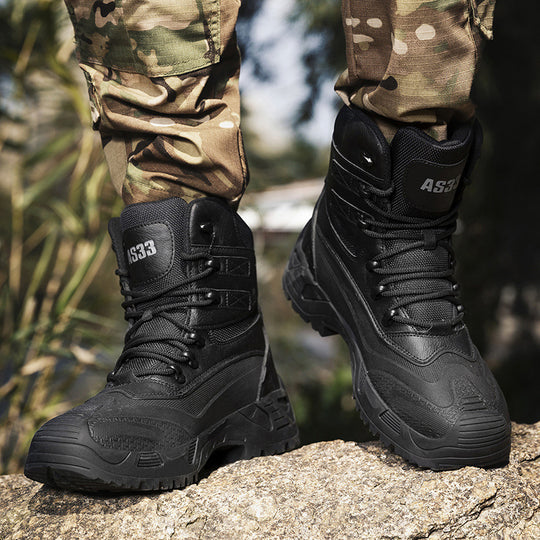 Damen Hohe Arbeitsstiefel mit rutschfester Profilsohle und atmungsaktivem Innenfutter EB