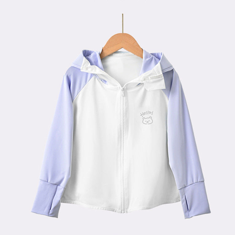 Mädchen funktionale UV-Schutzjacke mit Kapuze EB