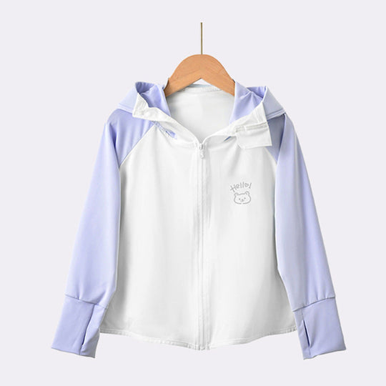 Mädchen funktionale UV-Schutzjacke mit Kapuze EB