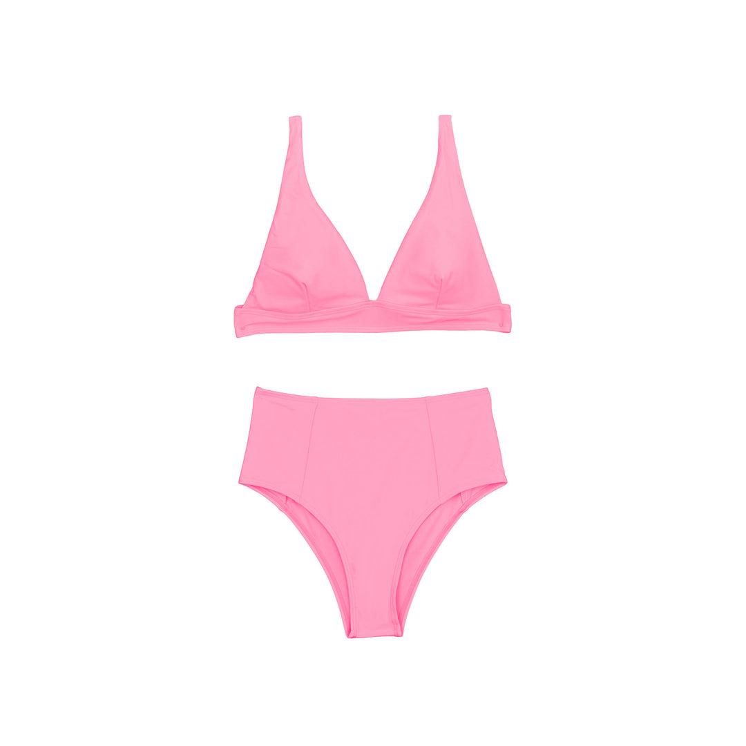 Damen Hochgeschnittener Bikini mit tiefem V-Ausschnitt EB