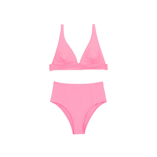 Damen Hochgeschnittener Bikini mit tiefem V-Ausschnitt EB