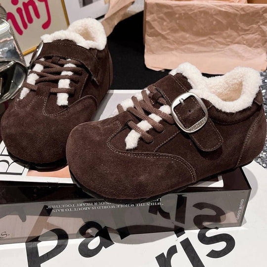 Damen Mokassins mit weichem Futter und verstellbarem Riemen EB