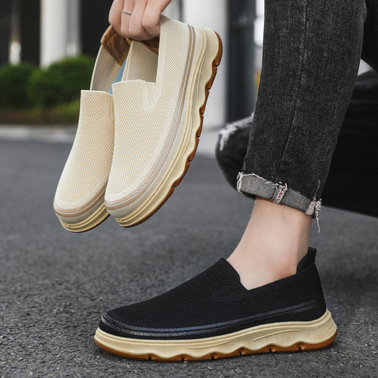 Damen Slip-On Freizeitschuhe mit atmungsaktivem Obermaterial und rutschfester Sohle EB