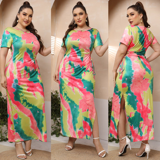 Damen Maxikleid mit elegantem farbverlauf EB