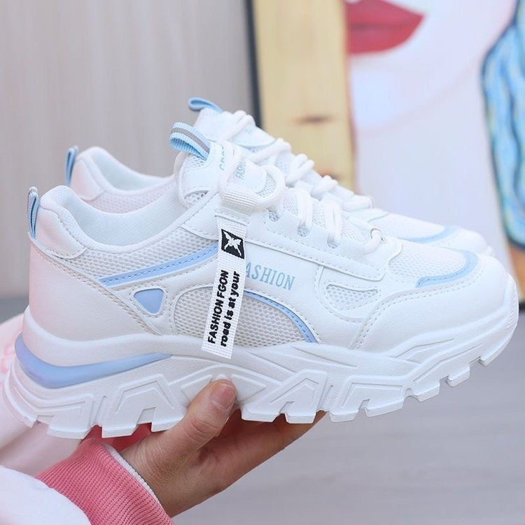 Damen Sportliche Sneakers mit atmungsaktiver Mesh-Oberfläche und stoßdämpfender Sohle EB