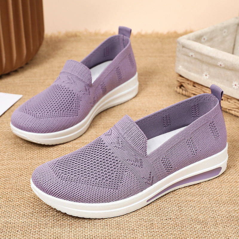 Damen Leichte Slip-On Trainingsschuhe mit atmungsaktivem Obermaterial EB