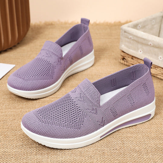 Damen Leichte Slip-On Trainingsschuhe mit atmungsaktivem Obermaterial EB
