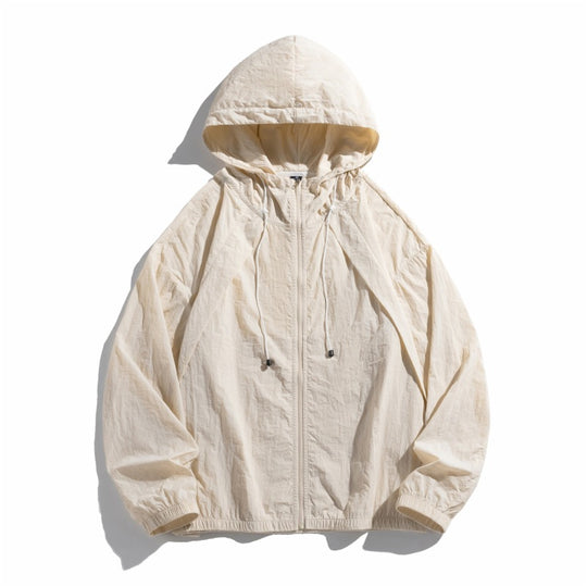 Damen leichte Windjacke mit verstellbarem Kapuzensystem EB