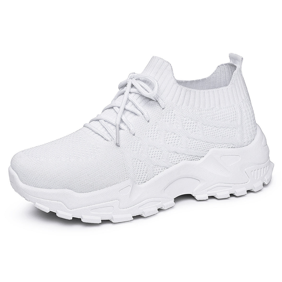 Damen Sportliche Sneakers mit atmungsaktivem Strickdesign EB