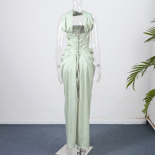 Damen Abendkleid mit asymmetrischem Schnitt und raffinierten Drapierungen EB