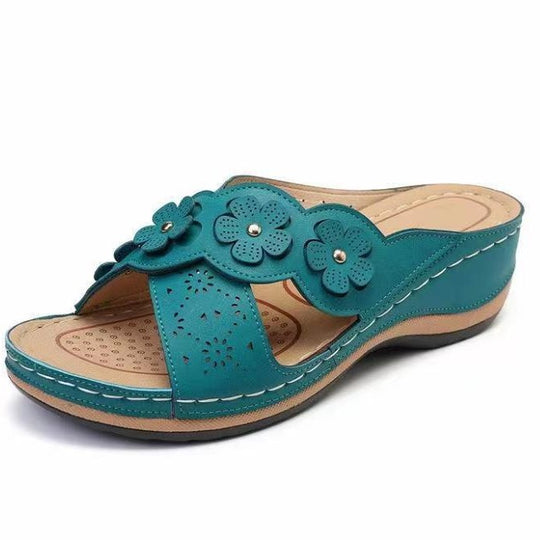 Damen Sandalen mit floralen Akzenten EB