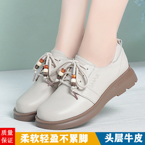 Damen modische Schnürschuhe mit eleganten Perlendetails EB