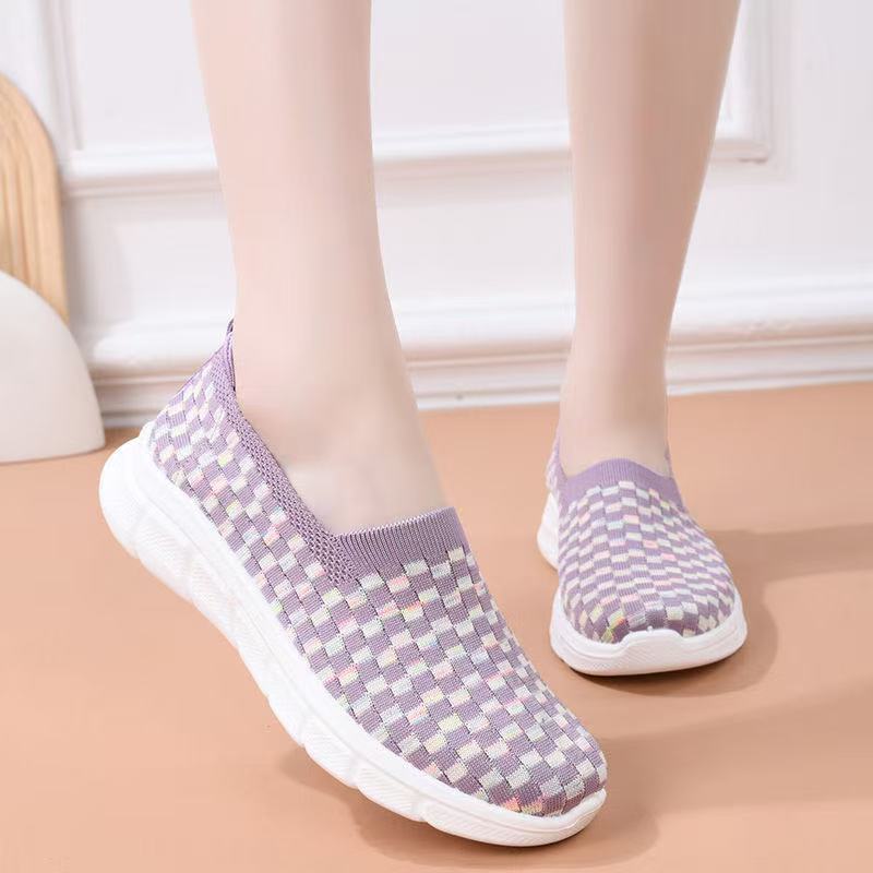 Damen Slip-On Sneakers mit flexiblem Strickdesign EB