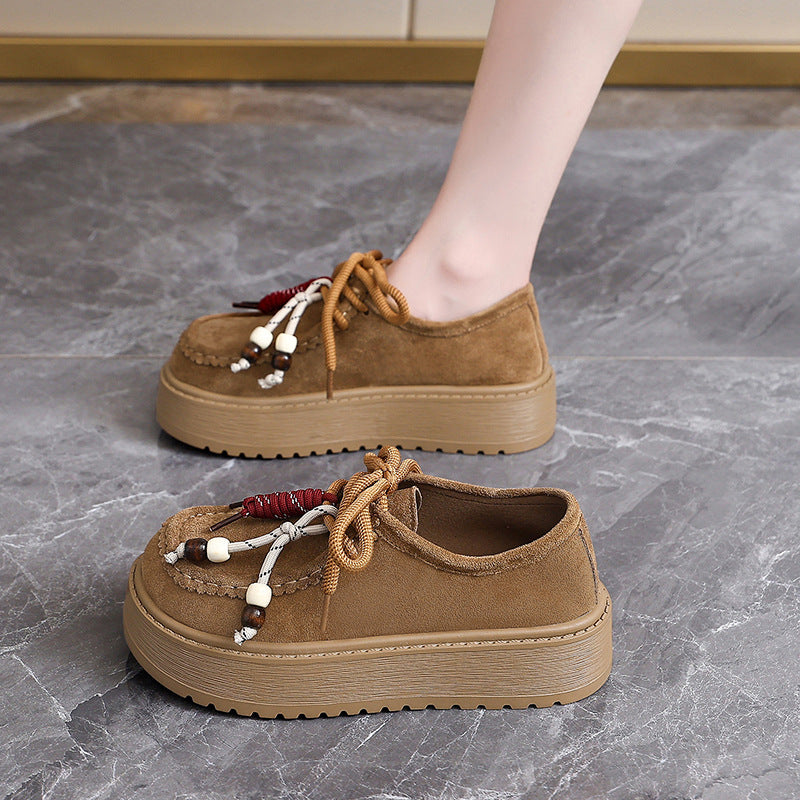 Damen Chunky Clogs mit dekorativen Schnürsenkeln EB