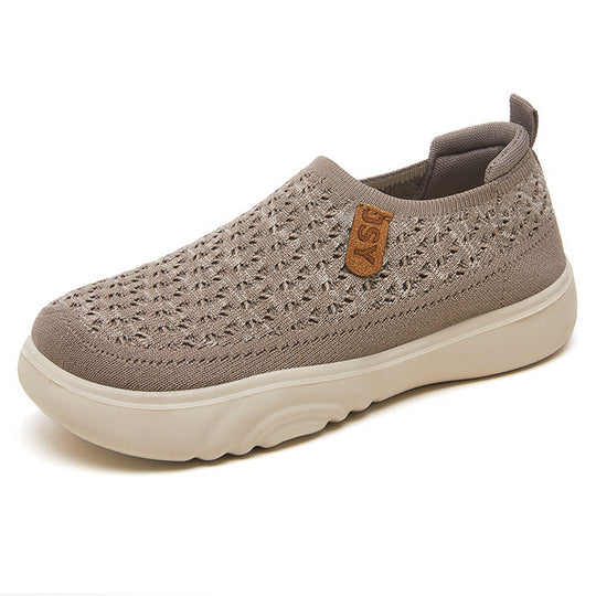 Damen Atmungsaktive Slip-On Sneakers mit elastischem Design EB