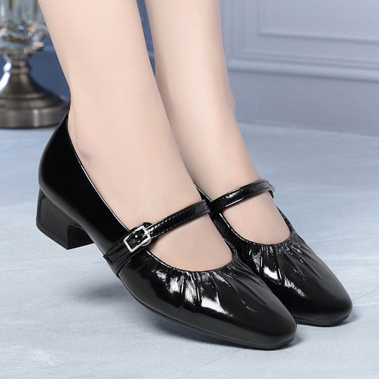Damen Slingpumps mit elastischem Rüschendesign EB