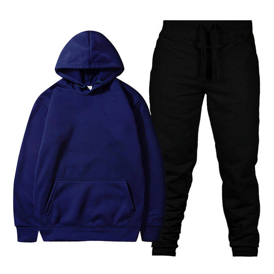 Unisex nan gemütliches Hoodie-Jogginganzug-Set mit Kängurutasche, elastischem Tunnelzugbund und gerippten Bündchen EB