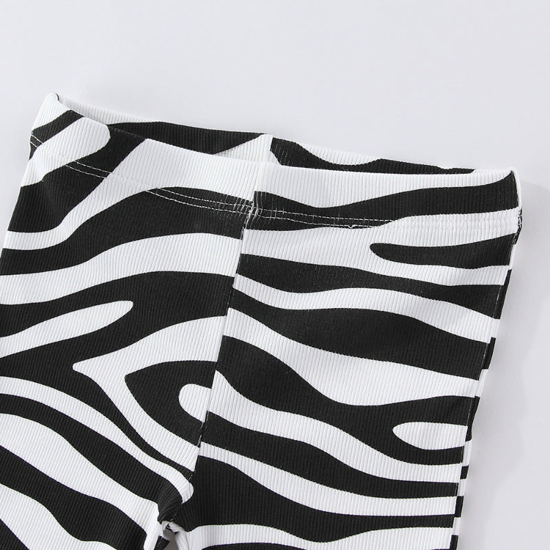 Mädchen Schlagleggings mit aufregendem Zebra-Muster EB