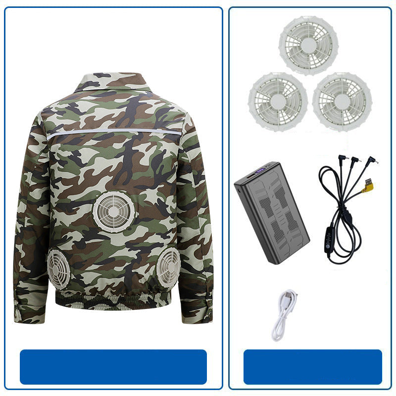 Herren nan atmungsaktive Kühljacke mit integrierten USB-Lüftern EB