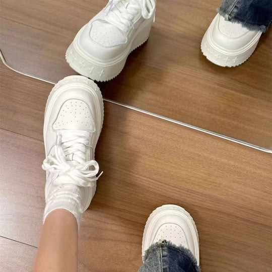 Damen Plattform Sneakers mit modischer Textur und dämpfender Sohle EB