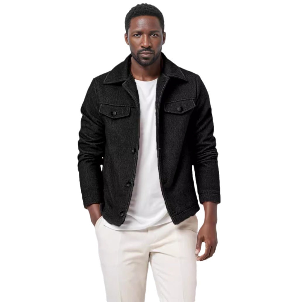 Herren Trendige Boucle-Jacke EB