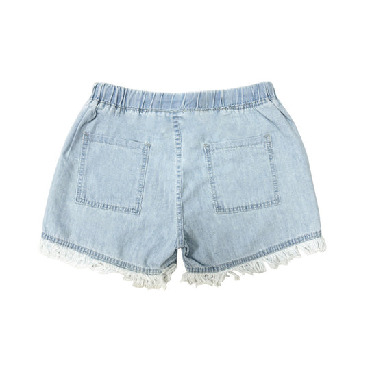 Damen Denim-Shorts mit kreativen Taschen EB