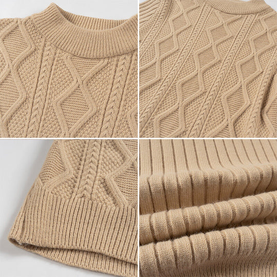 Herren Pullover aus strukturiertem Strickmaterial EB