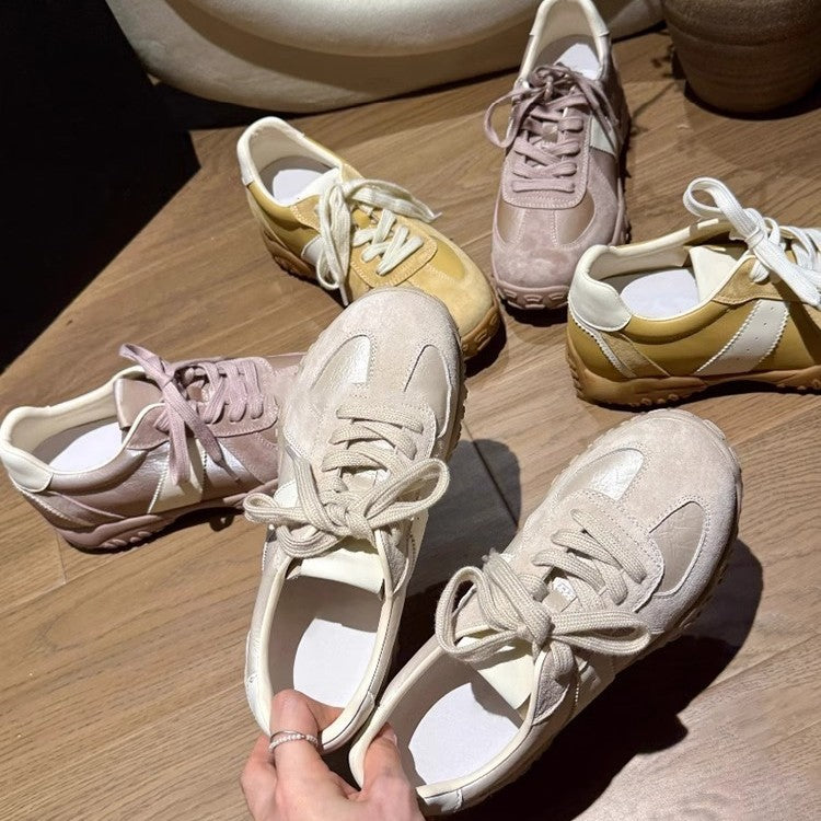Damen modische Sneakers mit atmungsaktiver Oberflächenstruktur und rutschfester Gummisohle EB