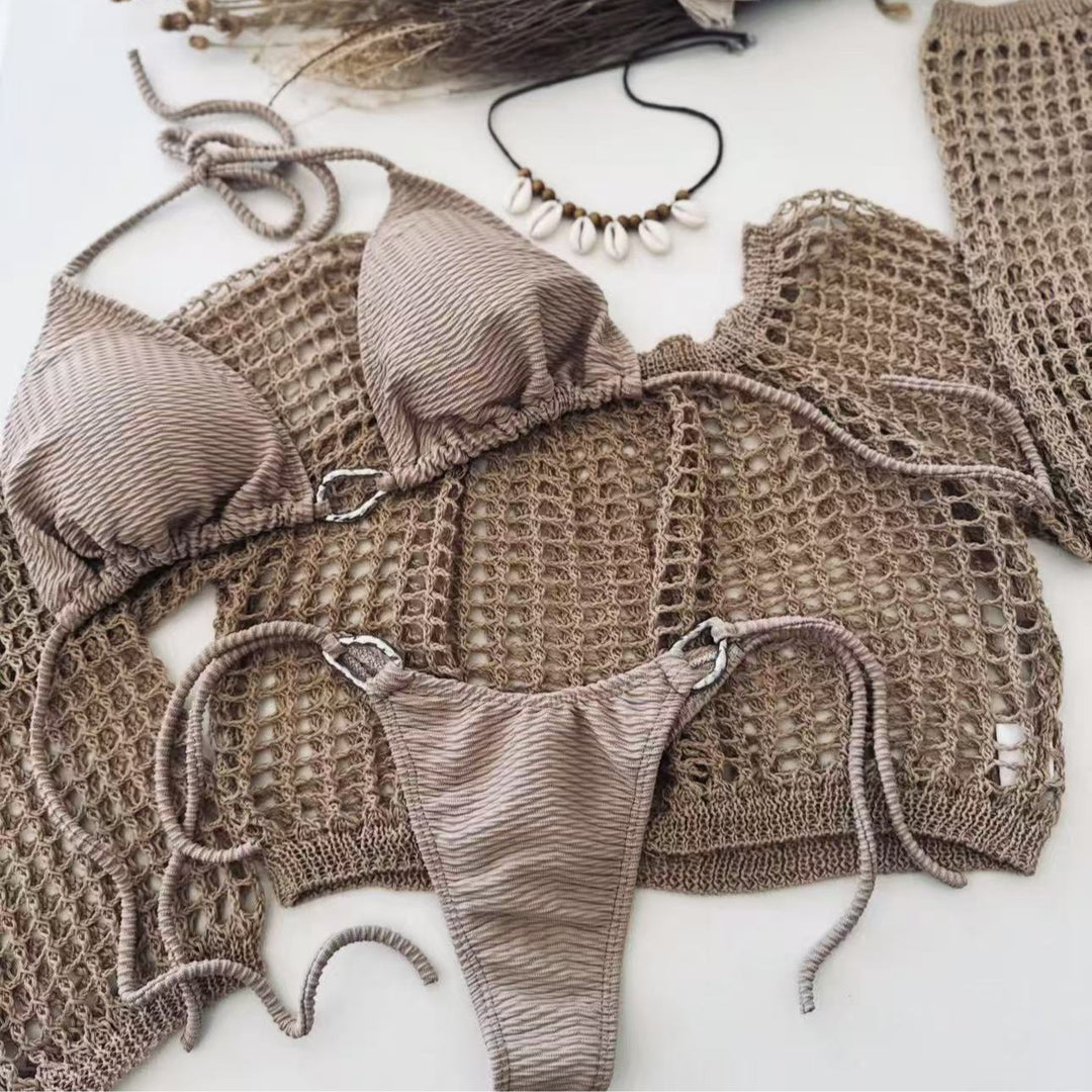 Damen luxuriöses Häkel-Bikini-Set EB