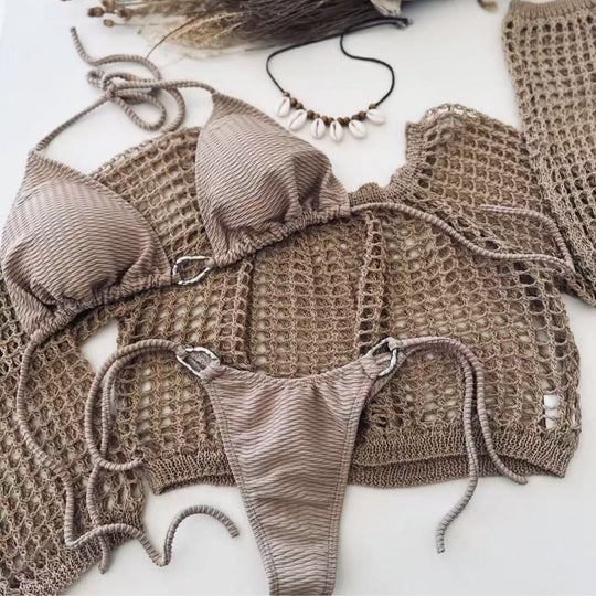 Damen luxuriöses Häkel-Bikini-Set EB