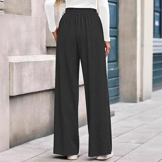Damen weite Palazzo-Hosen mit elegantem Bund EB