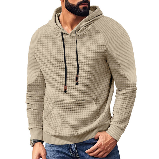 Herren strukturierter Kapuzenpullover mit modernem Design und praktischen Taschen EB