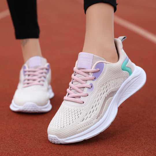 Damen Leichte und atmungsaktive Sport Sneakers mit flexibler Sohle EB