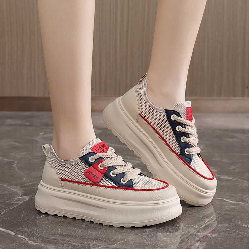 Damen Sportliche Chunky Sneakers mit atmungsaktivem Obermaterial und dämpfender Sohle EB