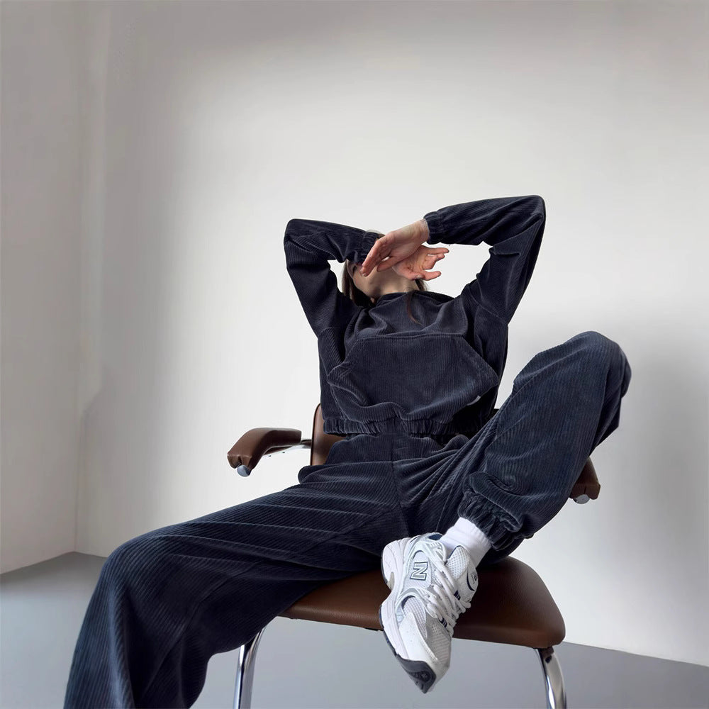 Damen Cord Lounge-Jogginganzug EB