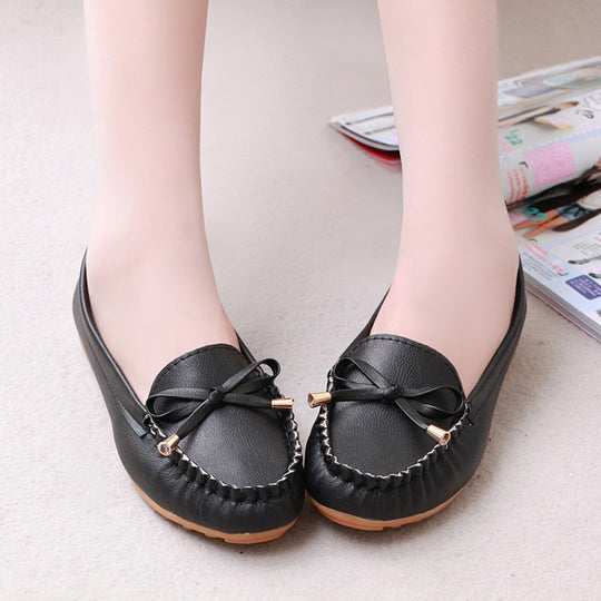 Damen Mokassin Slipper mit elegantem Schleifen-Detail und komfortabler Innensohle EB