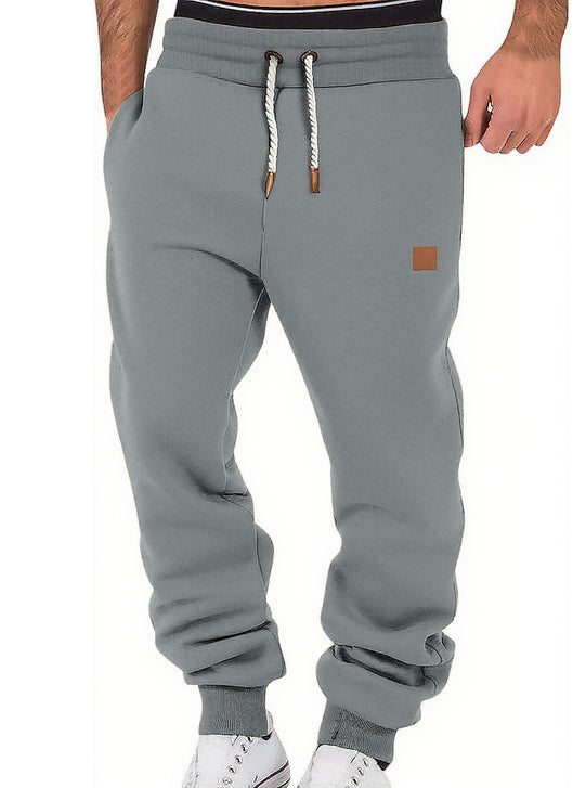 Herren nan komfortable Jogginghose aus hochwertiger Baumwollmischung mit elastischem Bund Kordelzug und Bündchen EB