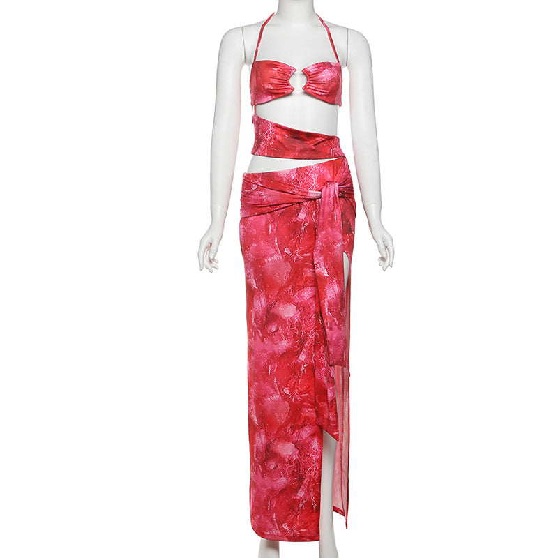 Damen schickes Bandeau-Top mit maxi Rock EB