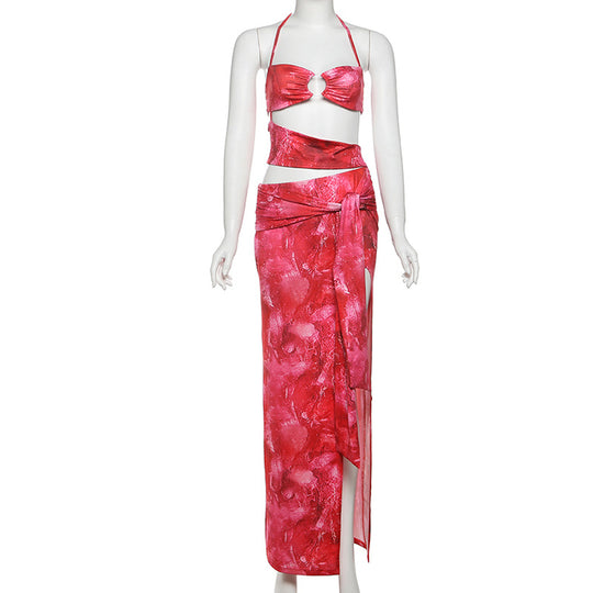 Damen schickes Bandeau-Top mit maxi Rock EB