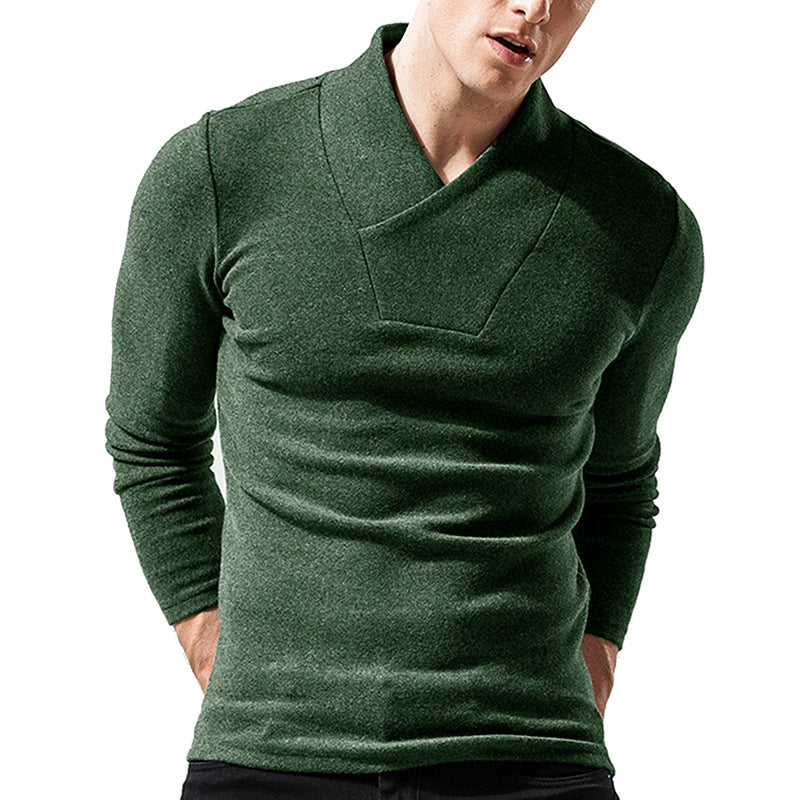 EB | Slim Passform Wolle Asymmetrischer Kragen Minimalistisches Design