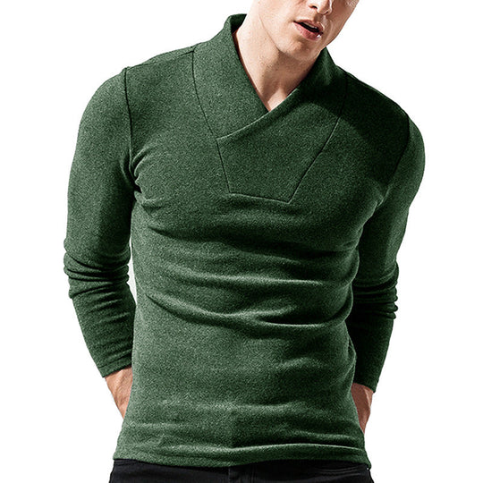 EB | Slim Passform Wolle Asymmetrischer Kragen Minimalistisches Design